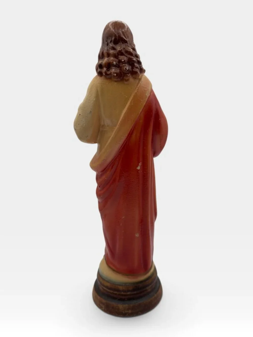 Vintage Sacred Heart Jesus Religious Statue Made In Italy Unbreakable Vintage Fi